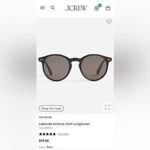 NWOT LAKESIDE TORTOISE SHELL SUNGLASSES
ONE SIZE / BLACK